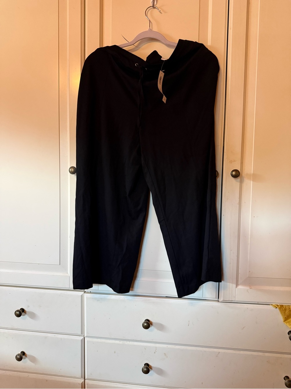 Chico's Black Wide-Leg Drawstring Lounge Pants
